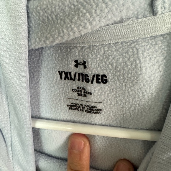 Under Amour Girl's Iridescent Big Logo Fleece Pullover - Picture 5 of 5